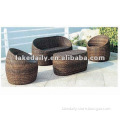 New Design outdoor PE rattan Oval sofa set